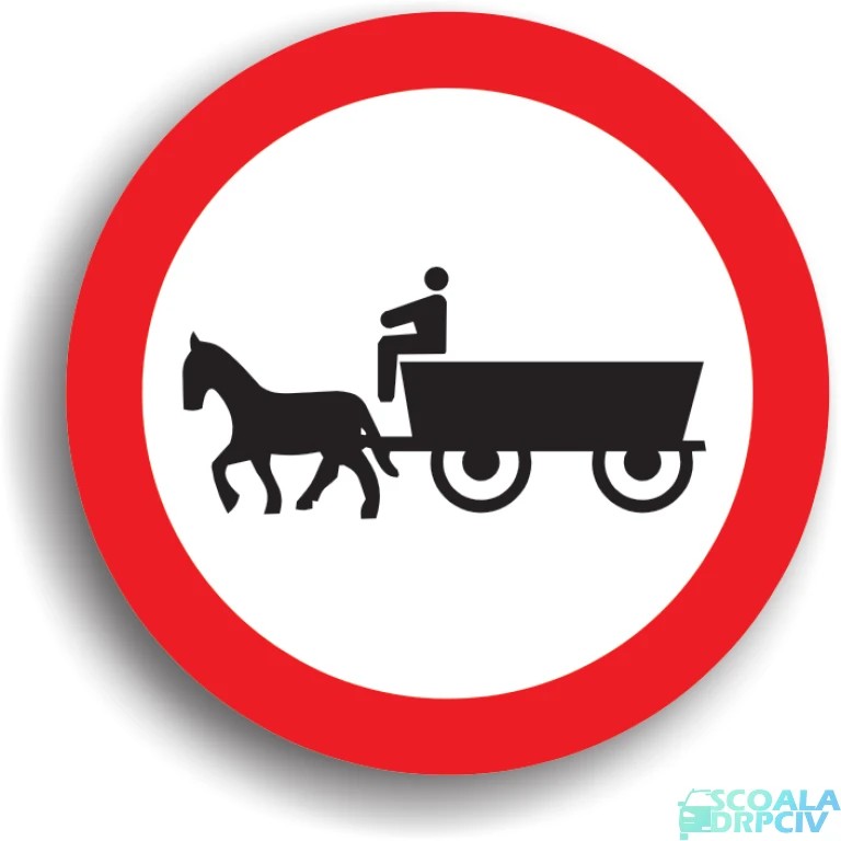Accesul interzis vehiculelor cu tractiune animala