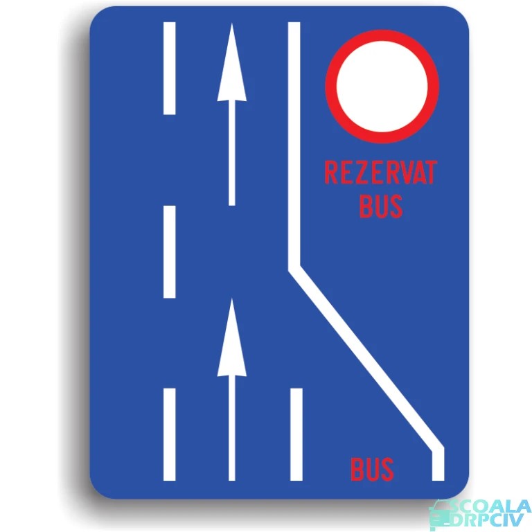 Banda rezervata circulatiei autovehiculelor de transport public de persoane