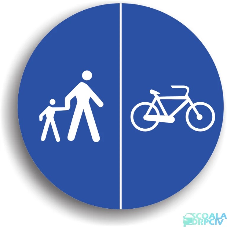 Delimitarea pistelor pentru pietoni si biciclete