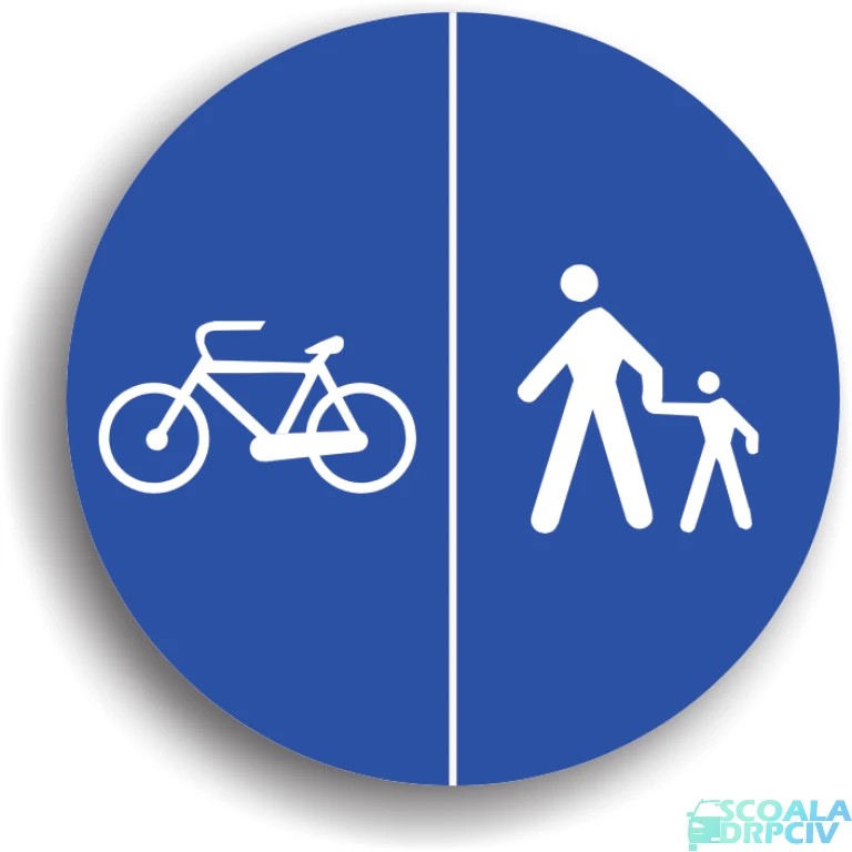 Delimitarea pistelor pentru pietoni si biciclete