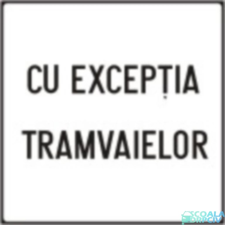 Exceptarea unor categorii de vehicule de la semnificatia indicatorului