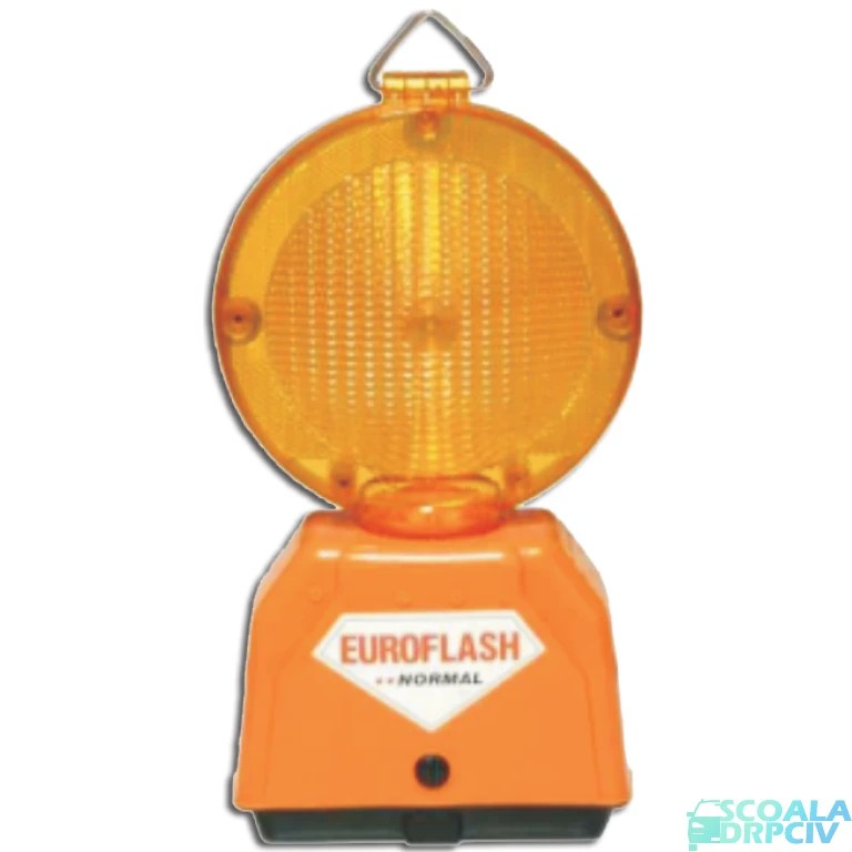 Lampa cu lumina galbena intermitenta