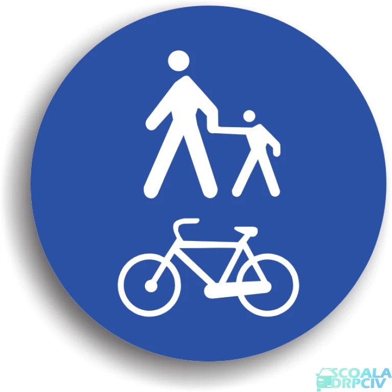 Pista comuna pentru pietoni si biciclisti