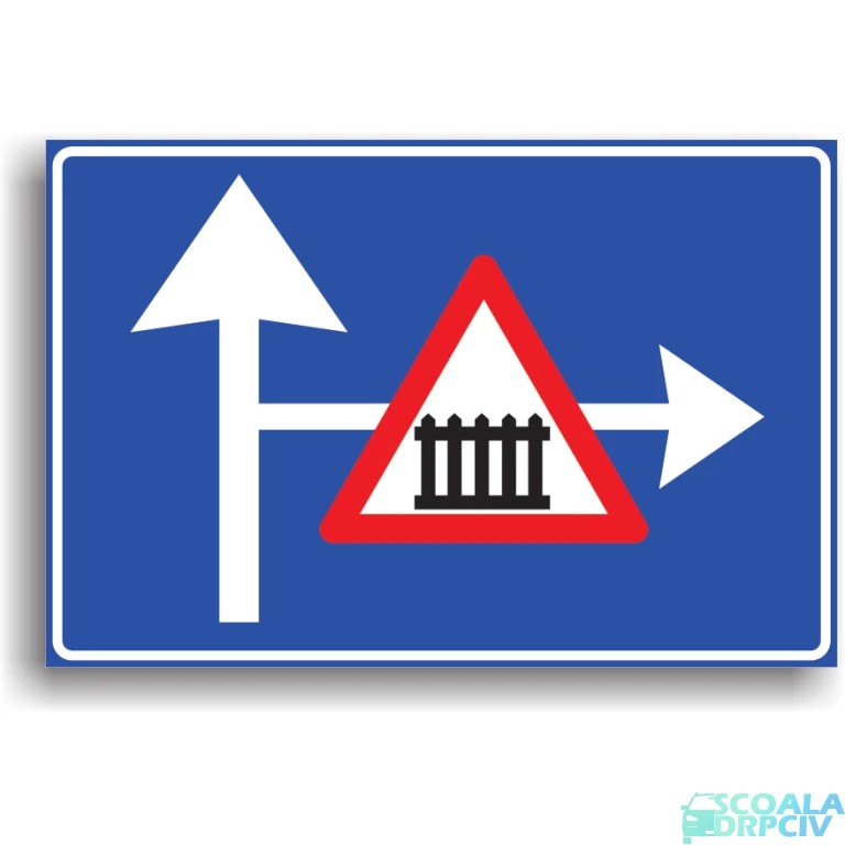Presemnalizarea unui loc periculos, o intersectie sau o restrictie pe un drum lateral