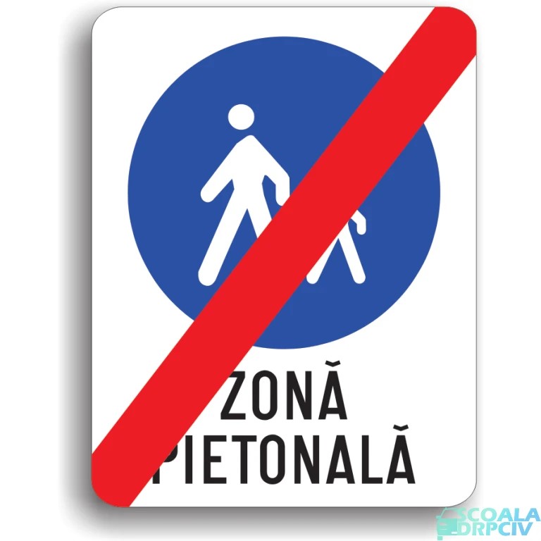 Sfarsitul zonei pietonale