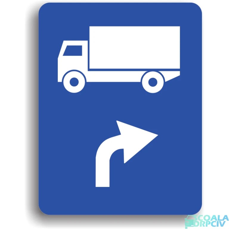 Traseu de urmat pentru anumite categorii de vehicule