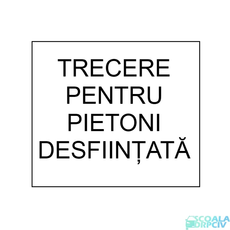 Trecere pentru pietoni desfiintata