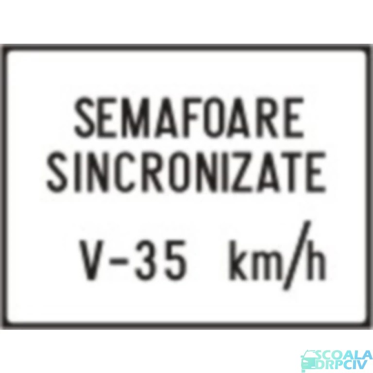Viteaza recomandata pe un sector de drum cu semafoare sincronizate