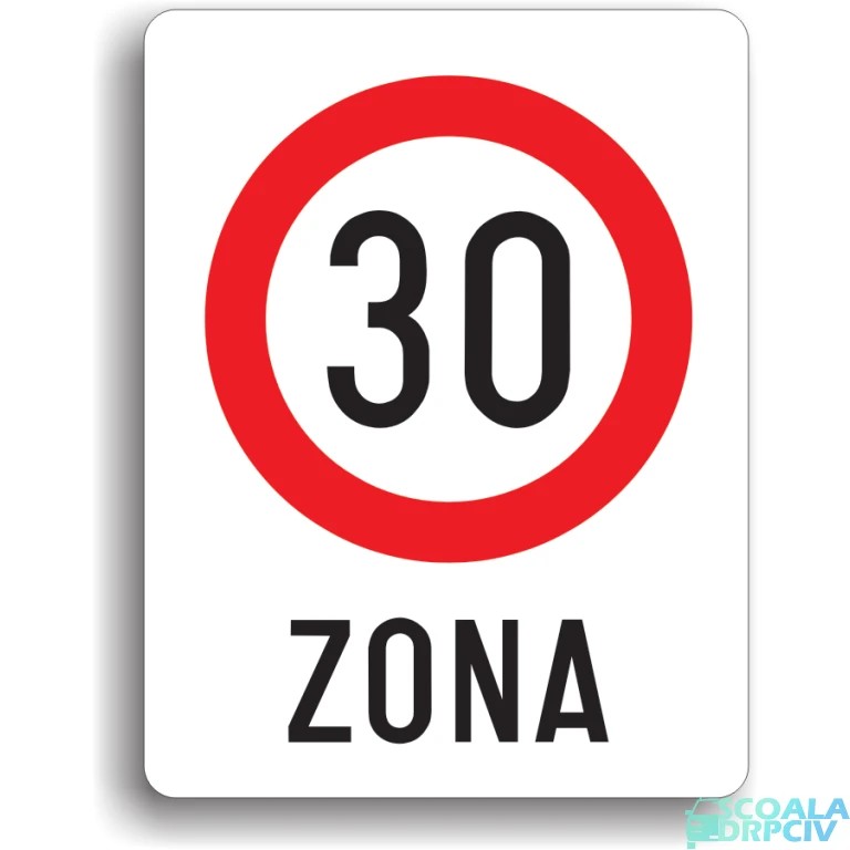 Zona cu viteza limitata la 30 km/h